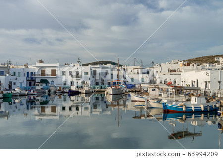 Paros island. Aegean Sea at calm morning. Greece Paros island. Aegean Sea at calm morning. Greece 63994209