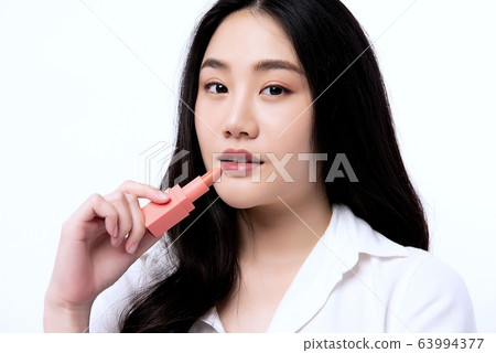 年輕,美麗,女人,嘴唇,化妝,化妝品,享受 年輕,美麗,女人,嘴唇,化妝,化妝品,享受 63994377