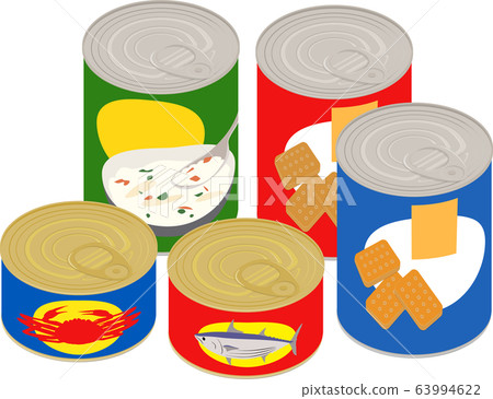 Canned set illustration isometric Canned set illustration isometric 63994622