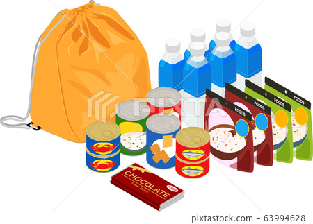 醃製食品防災袋套＃02插圖等距 63994628