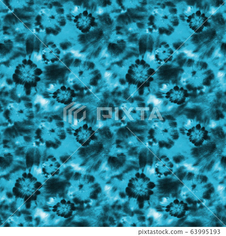 Tie dye shibori seamless pattern. Watercolour - Stock