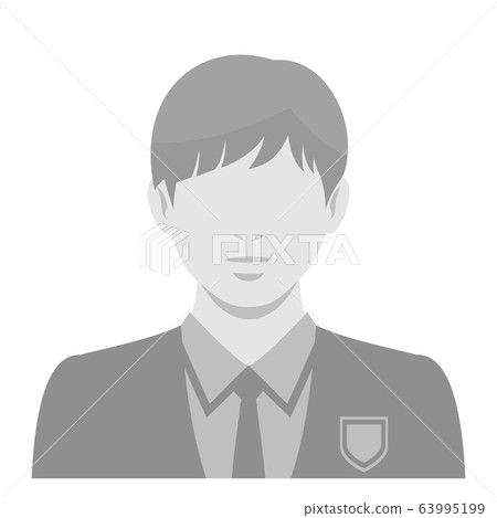 沒有表情的人卡通插圖素材/男生黑白 沒有表情的人卡通插圖素材/男生黑白 63995199