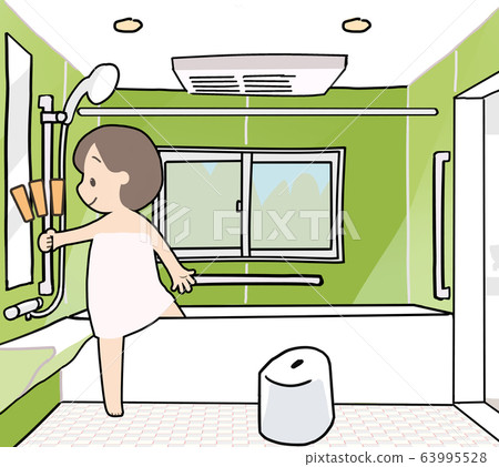 Bath with a rub in the shower Bath with a rub in the shower 63995528