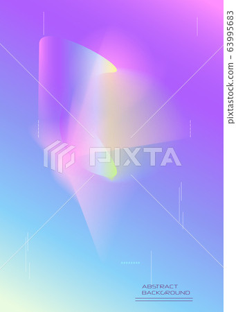 Vector abstract background, Composition colorful fluid abstraction, holographic and gradient color design in A4 size for backgrounds. Layout template for banner, poster, wallpaper, flyer, brochure 63995683