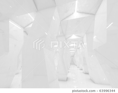 Abstract white interior with neon lights, 3d Abstract white interior with neon lights, 3d 63996344