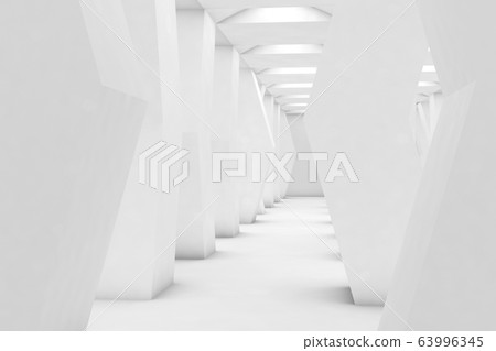 Abstract empty white interior, corridor 3d Abstract empty white interior, corridor 3d 63996345