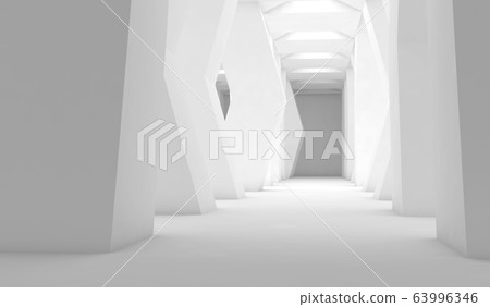 Abstract white interior, empty corridor with Abstract white interior, empty corridor with 63996346