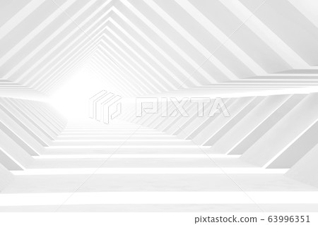 Abstract empty white tunnel perspective, digital Abstract empty white tunnel perspective, digital 63996351