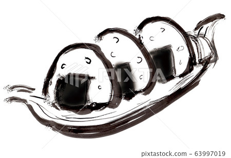 White rice, knot, onigiri, rice ball, brush drawing, rice ball, hand drawn, omsubi, triangle rice ball, bamboo skin, White rice, knot, onigiri, rice ball, brush drawing, rice ball, hand drawn, omsubi, triangle rice ball, bamboo skin, 63997019