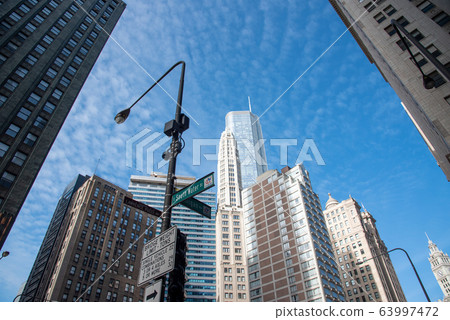 Top of skyscrapers in Chicago Top of skyscrapers in Chicago 63997472