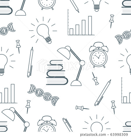 Vector education seamless pattern Study Learning - Stock Illustration ...
