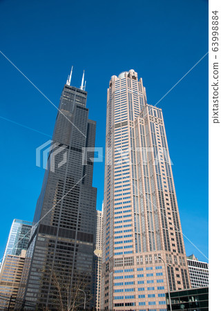 Willis tower behind the 311 South Wacker Drive Willis tower behind the 311 South Wacker Drive 63998884