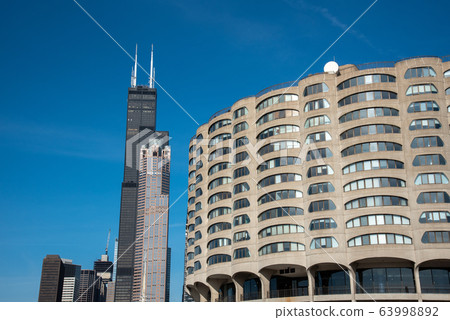 Willis tower behind the 311 South Wacker Drive Willis tower behind the 311 South Wacker Drive 63998892