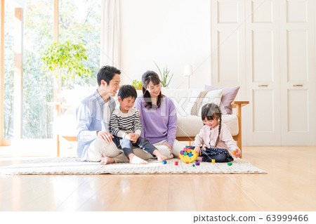 Family of four young, good friends Family of four young, good friends 63999466