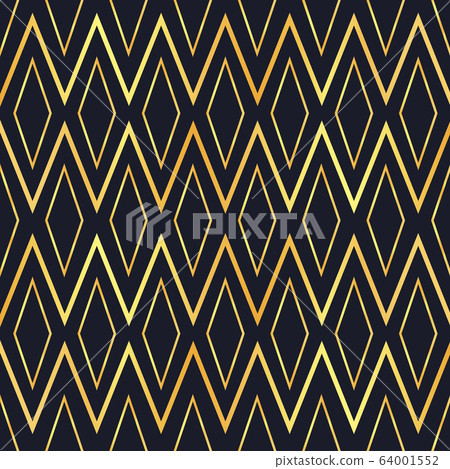 Gold black abstract art deco seamless pattern - Stock Illustration ...