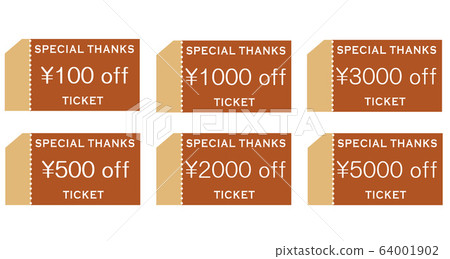 Discount tickets - Stock Illustration [64001902] - PIXTA