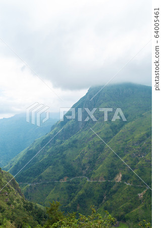 Mountain landscape, green slopes. Beauty of Mountain landscape, green slopes. Beauty of 64005461