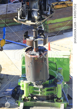 Construction site Foundation work Drilling work Construction site Foundation work Drilling work 64007332