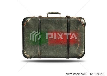 Travel Vintage Leather Suitcase With Flag Of Portugal Travel Vintage Leather Suitcase With Flag Of Portugal 64009458