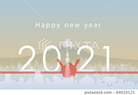 Tokyo, Mount Fuji and Mizuhiki 64010125