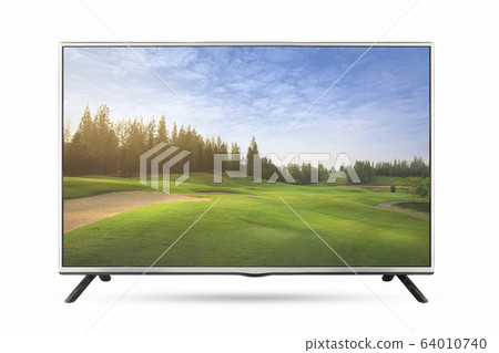 New Television monitor in nature view isolated on 64010740