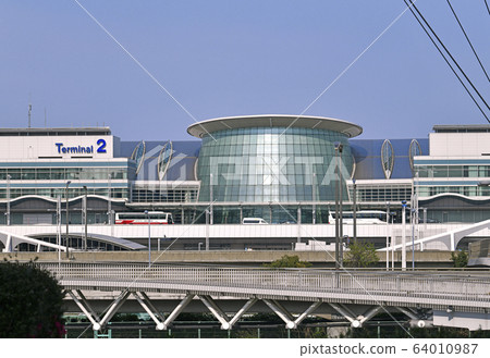 Tokyo cityscape in Japan @ Haneda Airport view = April 3 64010987