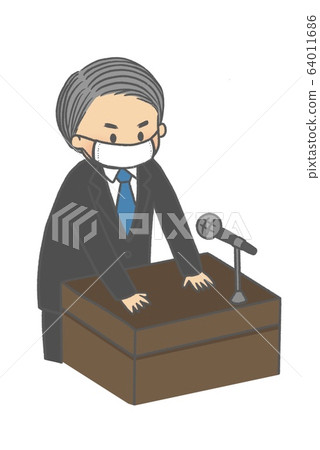 Parliamentarian wearing a mask Parliamentarian wearing a mask 64011686