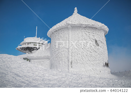 Chapel Lawrence on the top of mountain Snezka as called in czech - Kaple sv. Vavrince. Highes mountain of Czech Republic Chapel Lawrence on the top of mountain Snezka as called in czech - Kaple sv. Vavrince. Highes mountain of Czech Republic 64014122