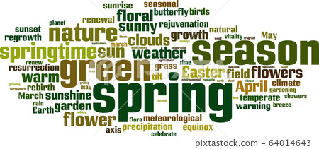 Spring word cloud - Stock Illustration [64014643] - PIXTA