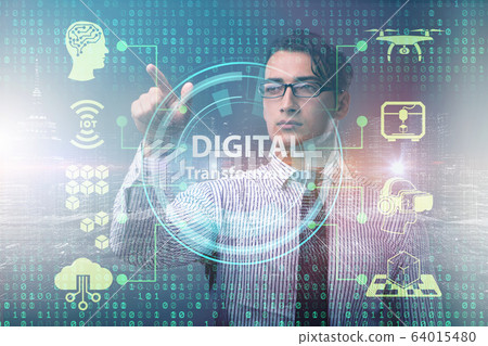 Digital transformation and digitalization technology concept 64015480