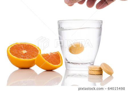 Series of orange flavored vitamin c effervescent Series of orange flavored vitamin c effervescent 64015498