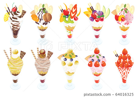 設置插圖的巧克力,草莓和水果凍糕 設置插圖的巧克力,草莓和水果凍糕 64016325