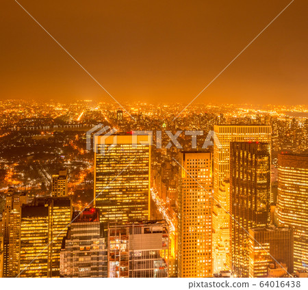 View of New York Manhattan during sunset hours View of New York Manhattan during sunset hours 64016438