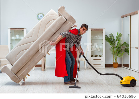 Super hero cleaner working at home Super hero cleaner working at home 64016690