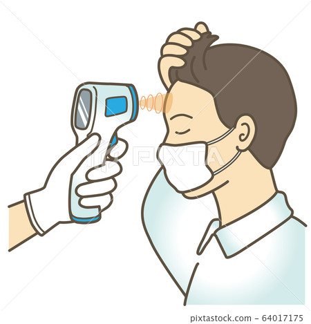 Non-contact type thermometer illustration 01 Non-contact type thermometer illustration 01 64017175