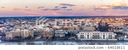 Washington DC sunset 64018611