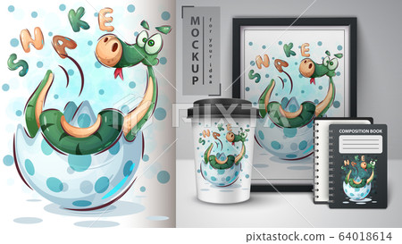 Happy snake poster and merchandising 64018614