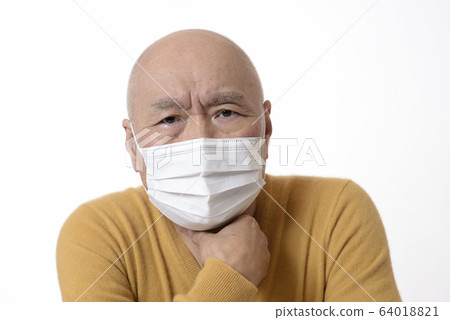 Japanese senior suffering from infectious disease 64018821