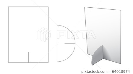 Display stand die cut template 64018974