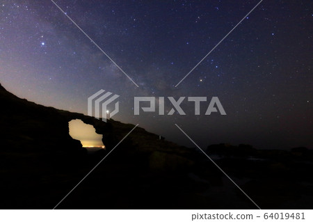 The Milky Way lying on the back of the horse 64019481