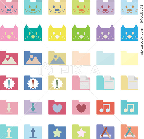 Folder icon gentle color variations 64019672