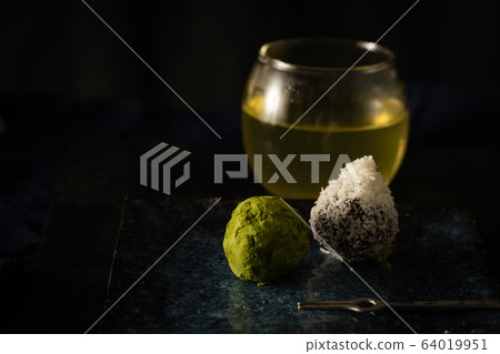 Stylish tea time: left space 64019951