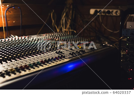 Workplace of sound engineer. Workplace of sound engineer. 64020337