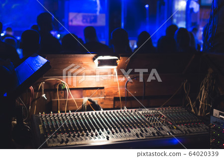 Workplace of sound engineer. Workplace of sound engineer. 64020339