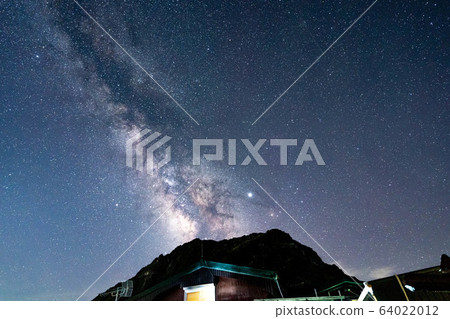 從肩上的小屋看到的北岳銀河[山梨縣] 64022012