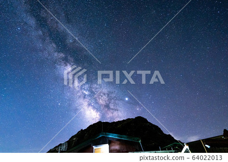 從肩上的小屋看到的北岳銀河[山梨縣] 64022013