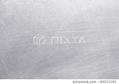 aluminium metal texture background, scratches on polished stainless steel. 64023165