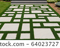 Texture or pattern of paving walkway. 64023727