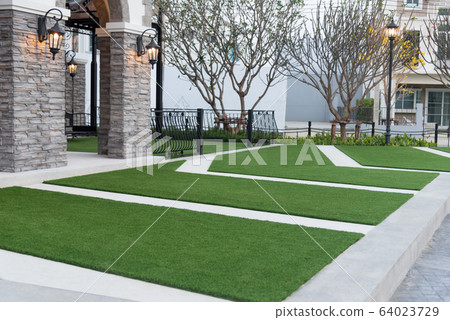 Texture or pattern of paving walkway. 64023729
