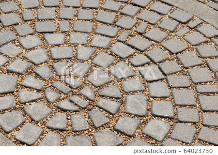 Texture or pattern of stone walkway in the park. Texture or pattern of stone walkway in the park. 64023730